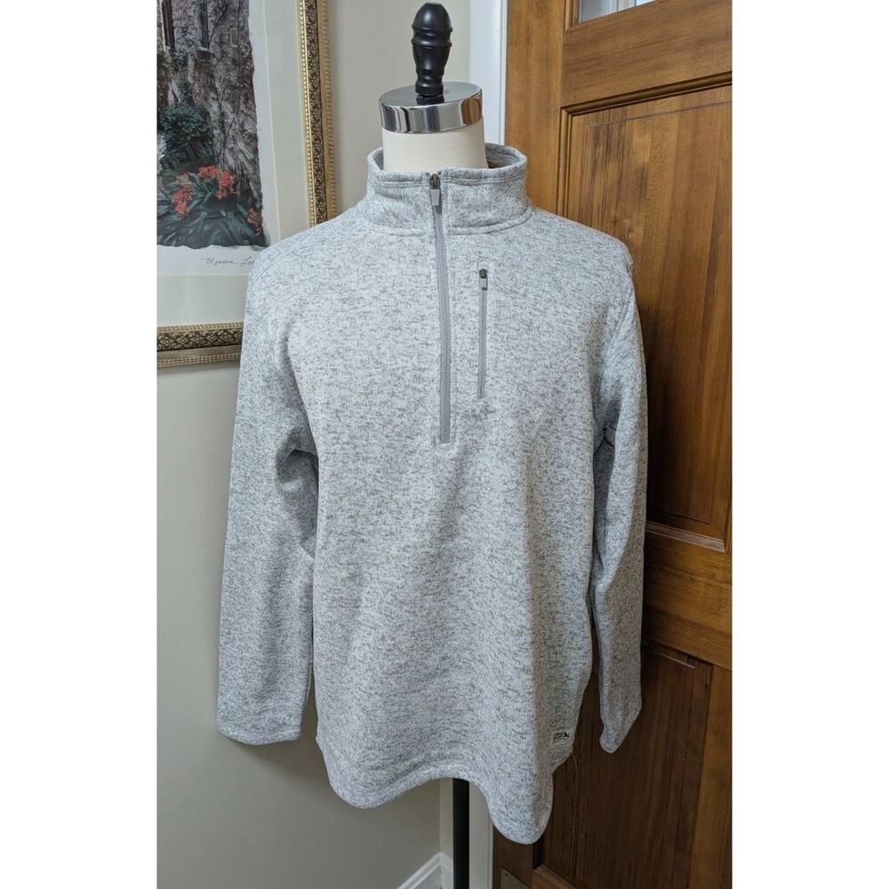 Eddie Bauer Men's Radiator Fleece 1/4-Zip Pullover Light Gray XL NEW